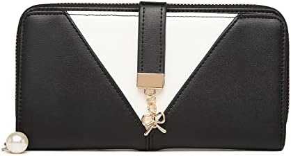 Miss Lulu Women Purse Tri Colour Long Wallet Clutch for Ladies with Roomy Capacity