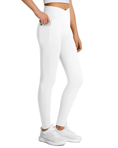 Image of JOCMIC Girls Athletic Leggings High Waist for Kids Yoga Dance Gym Pants with Pocket