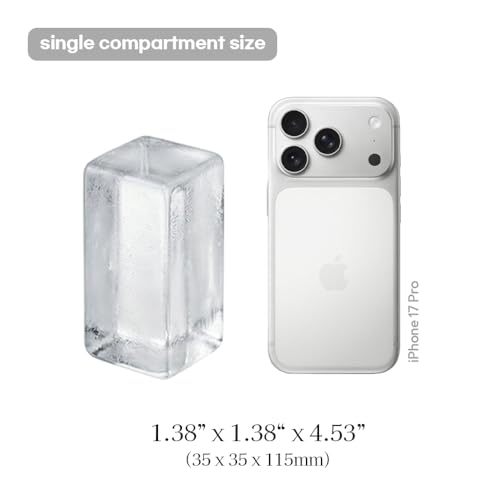 Hieleras carrotez grandes para cubos de hielo - 2 pack (3 piezas), menta miniatura 2