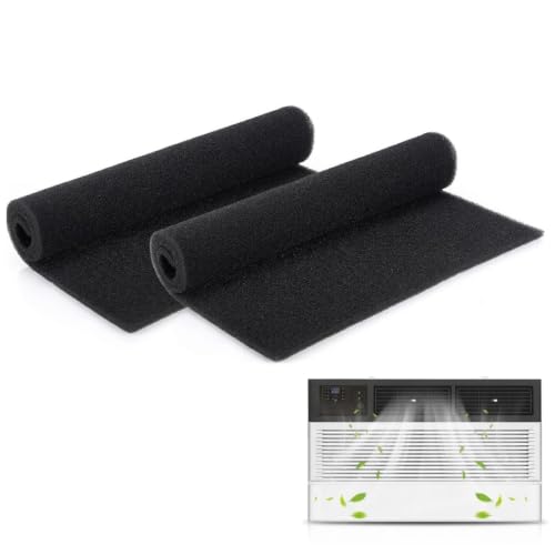 ARHZ 2 filtros de aire acondicionado de carbono cortados para adaptarse – 8 mm de grosor, lavable, reutilizable, almohadilla de espuma para rejillas de ventilación de CA y electrodomésticos, 60 x 38