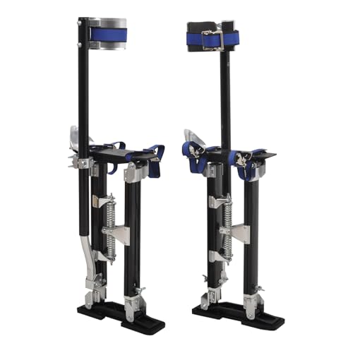 TBAPFS Drywall Stilts 18-30 Inch Height Adjustable Lifts Aluminum Tool for Painting Finishing Pruning Branches Cleaning - Black (18 - 30)