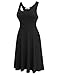 TAM WARE Womens Casual Fit and Flare Floral Sleeveless Dress TWCWD054-D155-BLACK-US M