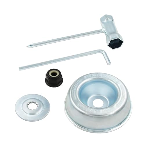 Kit de adaptador, recortadora, herramienta de fijación de tuercas de hoja de engranajes de metal, arandela de empuje, placa de conductor, tuerca de cuello, destornillador de mantenimiento para