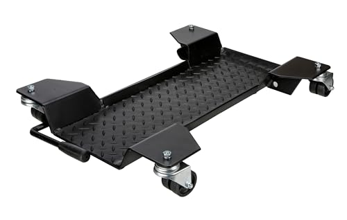 Lampa 90715 Carrello sposta Moto per cavalletto Centrale, Acciaio, Doppie Ruote girevoli, carico Max 350 kg