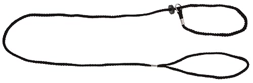 Kerbl Pet Vorführleine schwarz, Nylon mit Halsung, 6mm x 125cm