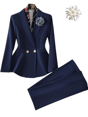 Elegant Blue Pant Suit for the Modern Professional Woman
