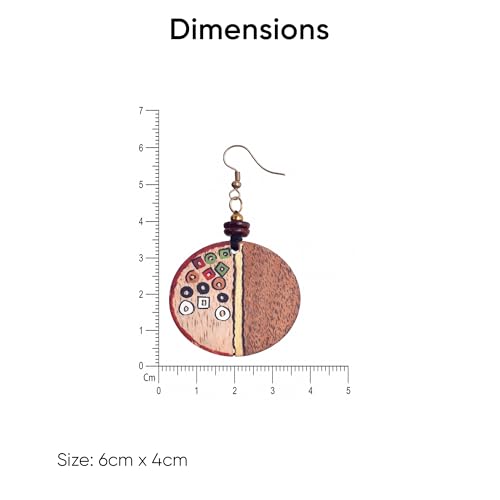 Image of Handcrafted Artistic & Tribal Earrings Collection for Women - Bohemian, Floral, Wooden & Ethnic Statement and Stud Designs
