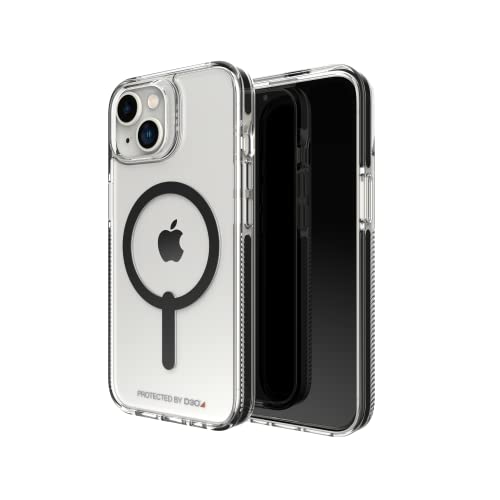 Image of ZAGG Gear4 Santa Cruz Snap Case for Apple iPhone 14, D30 Drop Protection Up to (13ft│4m), Wireless Charging Compatible, Reinforced Top, Bottom & Edges - Clear