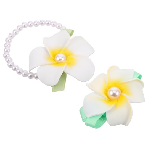 Plumeria hawaïen pinces raffinées et bandeau d'exception pour sublimer une coiffure de mariée