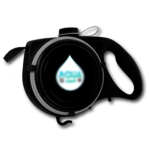 子犬 牽引ロープ ベルト 犬用リード 折りたたみ式 4 in 1 格納式犬用リーシュ 自動 フレキシブル 犬 (色: ブラック)