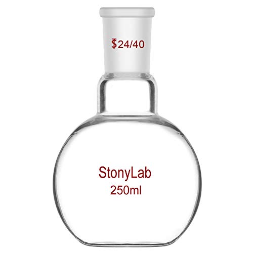 Stonylab US-FBF-1NECK-GLASS-250ML Glass 250Ml Heavy Wall Single Neck Flat Bottom Boiling Flask cover
