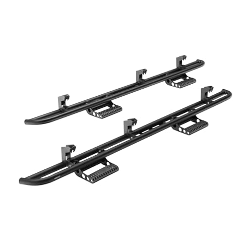 RealTruck RKR Step System for Jeep Wrangler JL | Cab Length, Tubular Steel, Textured Black | J182RKRS2 | Fits 2018-2024 Jeep Wrangler JL 2-Door SUV, SRW Gas