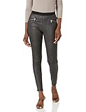 [BLANKNYC] Womens Luxury Clothing Coated Denim Pull On Skinny Pant with Front Zipper, Comfortable &...