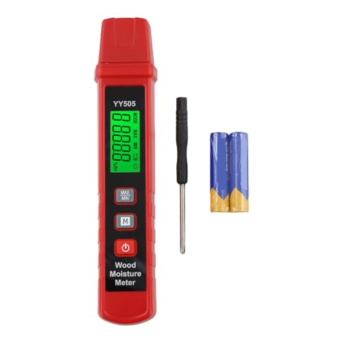 Moliuoly Medidor de humedad digital LCD portátil para madera, ladrillo y mortero