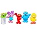 Sesame Street Mini Figures 5 Pack - Toy Bundle with 5 Cupcake Topper Figurines Including Elmo, Big Bird, Cookie Monster, More Plus Stickers | Sesame Street Party Supplies for Kids