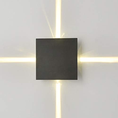 12W LED Outdoor External Wall Sconces Light Fixture Waterproof Cross Star Lighting lamp Black Pure White