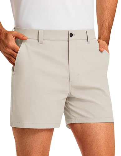Image of PULI Golf Shorts Men 5 Inch Inseam Stretch Casual Dress Shorts with Pockets Waterproof Lightweight Quick Dry