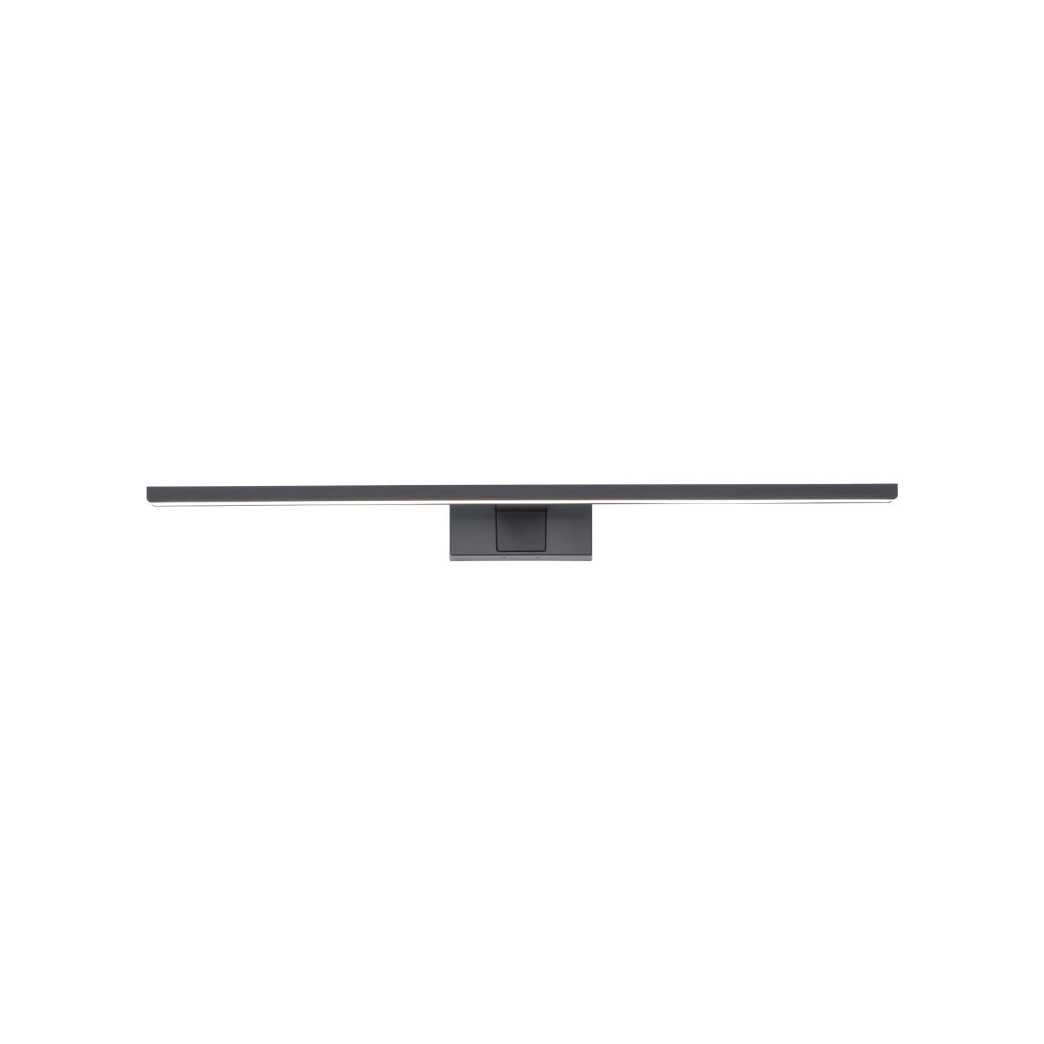 Licht-Erlebnisse LED Badlampe Wand 60 cm lang IP44 Schwarz 3000 K 850 lm warmweiß hell Aluminium Modern Spiegelleuchte Wandlampe innen Spiegel Badezimmer
