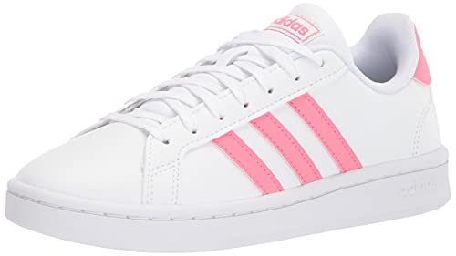 Adidas women's grand court tennis shoe, white/rose tone/white, 7.…