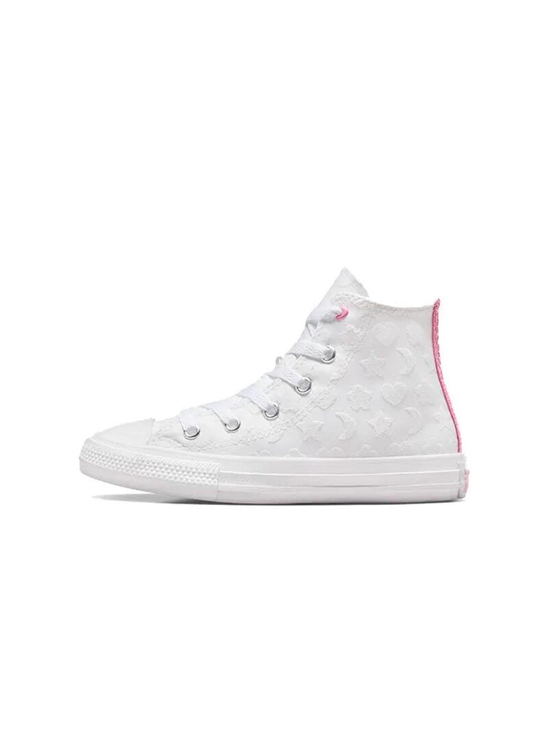 Converse Zapatilla Niña CTAS Hi Blanco Rosa PURP 29