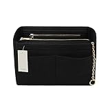ZTUJO Purse Organizer insert, Bag in Bag Organizer (Slender Large, Black)