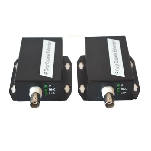 Image of IP Ethernet Over Coax Converter Data Transmission Over Regular RG59 Coaxial Cable Up to 1650ft for Upgrading Analog Surveillance System to IP Surveillance System