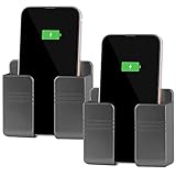 CEI&BPY 2Pcs Phone Holder Wall Mounted, Phone Stand with Self Adhesive. Phone Holder for RV Charging.Compatible with iPhone and Android (2Pcs-Grey)