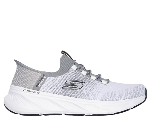 Skechers Men's Edgeride Raygo Hands Free Slip-in Sneaker,White/Gray,11