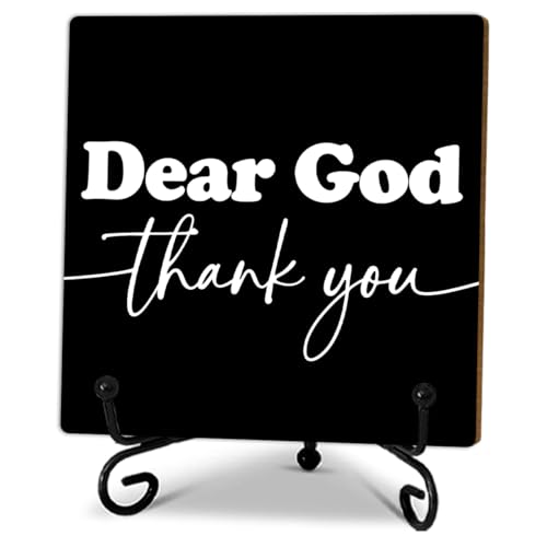 Entryway Table Decor Living Room Decors Christian Home Decorations Shelf Decoration Aesthetic Boho Living Room Farmhouse Decor Living Room Dresser Decorations For Woman(Dear God Thank You) - A14