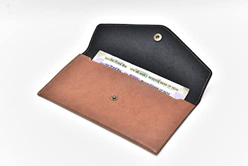 Image of YOUR GIFT STUDIO : Classy Minimal Clutch + Men's Wallet | Couple Gifts (Tan)