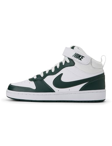 Chaussures montantes Nike Court Borough Mid 2 GS en cuir blanc et vert