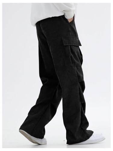 Verdusa Boy's Casual Baggy Cargo Pants Elastic Waist Workout Sweatpants Joggers2