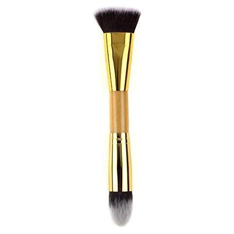 NMKL38 Double Ended Contour Highlight Makeup Brush for Cream, Powder, Foundation, Bronzer and Concealer Blending, Contouring and Highlighting Cosmetics Brush - Vegan and Cruelty Free Cover