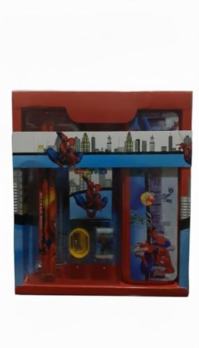 Image of Frozzen Stationary Kit with 1 Pencil Box Case 2 Pencils 6 Crayon Colors 2 Space Gel Pen 1 Ruler Scale Eraser Sharpener Kit for Kids (Character As Per Available)