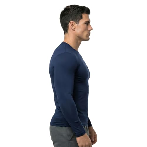 Image of Men's Cool Dry Short Sleeve Compression Shirts, Sports Baselayer T-Shirts Tops, Athletic Workout Shirt