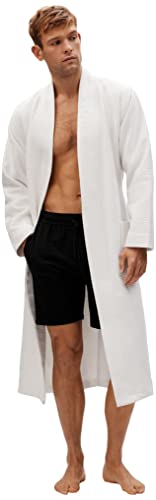 BOSS Waffle Kimono Albornoz, Blanco (White 100), M para Hombre