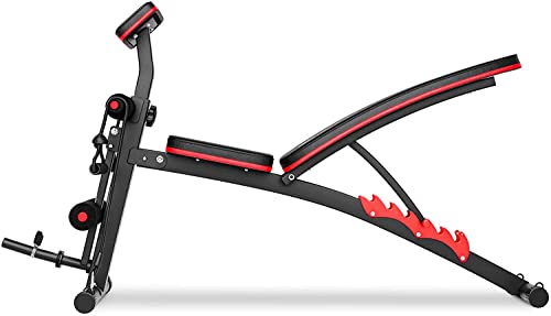 Hop-Sport Multifunctionele Halterbank HS-1035 Fitnessbank met Curlpult, Verstelbare Trainingsbank in Uniek Design met Dikke Bekleding, Perfect voor Bankdrukken of Training van het Hele Lichaam - Image 3
