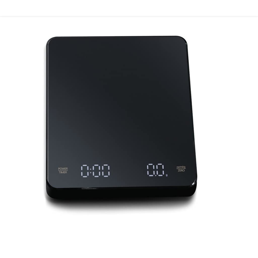 JFDBGU Electronic Scale Built-in Auto Timer Pour Over Espresso Smart LED Screen Coffee Scale Kitchen Scales 3kg