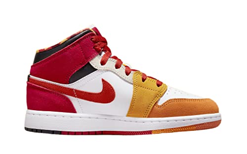 Jordan Boy's Air 1 Mid SE (Big Kid) Paprika/Cinnabar/Black/Canyon Gold 5.5 Big Kid M2