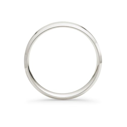 Image of Oxford Ivy Mens Wedding Band 14K /10K Solid Gold 5mm Flat Beveled Edge Ring