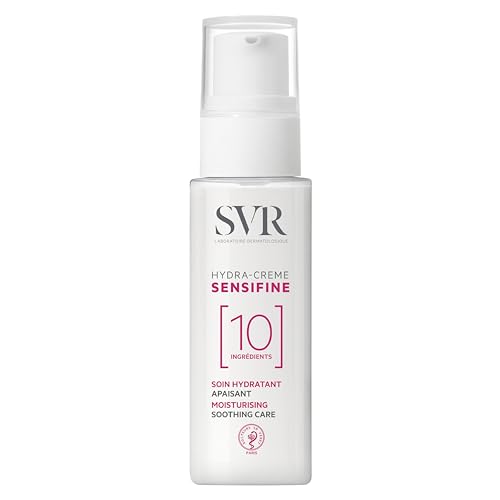 SVR Sensifine Hydra Face Cream. Moisturizing Soothing Care For Normal To Dry Dehydrated Skin. Fragrance Free Moisturizer With 96% Ingredients Of Natural Origin. 24hr Comfort And Hydration, 1.3 Fl.oz.