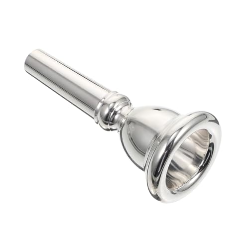 BESPORTBLE 1pc Mouthpiece Replacement for Beginners Professionals Silver Plated Musical Instrument Accessory for Concerts Events Design