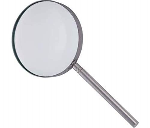 ESPtronics 4 Inches Diameter Magnifying Metal Glass for Reading, Double Glass 10x Diameter High Power Metal Handheld Magnifier Jewellery Loupe