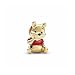 Produktbild PANDORA Disney Winnie Puuh Bär Charm aus 14 Karat vergoldeter Metalllegierung und roter Emaille - Kompatibel mit PANDORA Moments Armbänder
