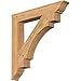 Ekena Millwork BKT06X40X40MRC01SWR Merced Traditional Bracket, 40"D x 40"H, Smooth Western Red Cedar