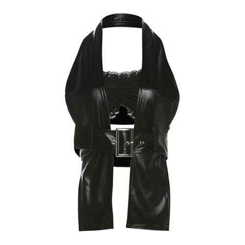 Women's Waistband Vest,Sleeveless Blouse V Neck Set Vest,Women's Solid Colour Slimming Bustier Neck Two Piece Backless Vests