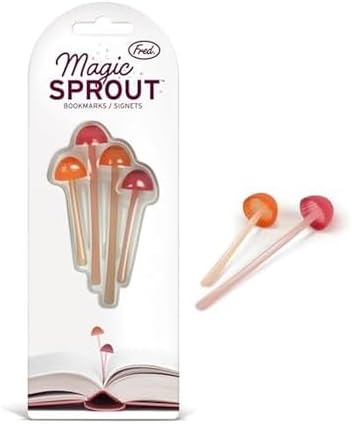 Genuine Fred Magic Sprout, Mini-Mushroom Bookmarks - Set of 4 - T...