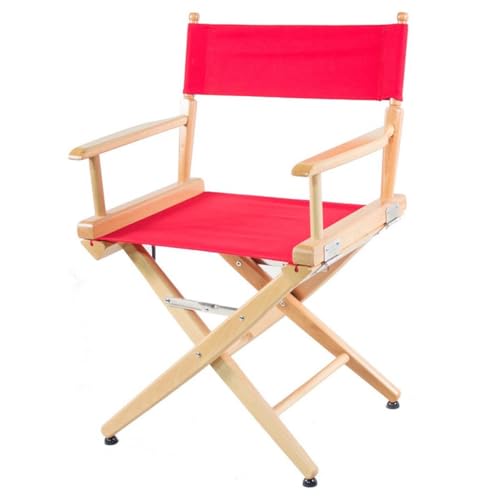 Filmcraft Short Director Chairs (Natural Frame/Red Canvas)