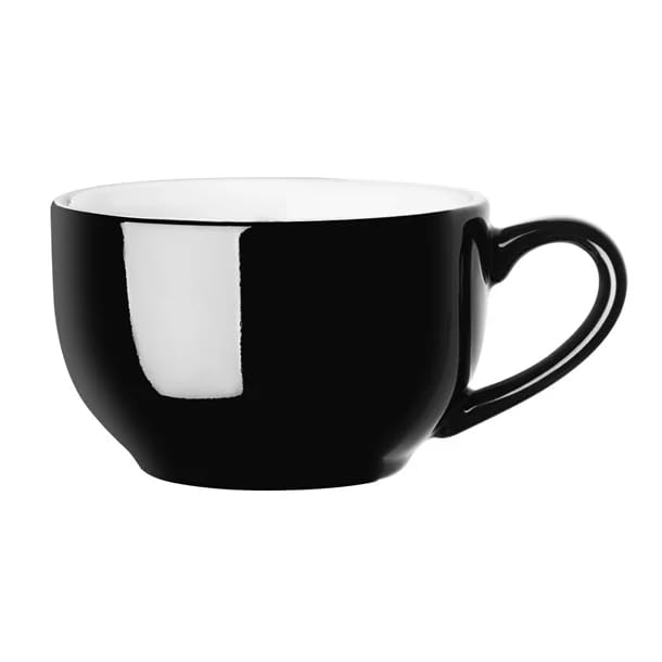 Olympia Cafe Coffee Cups Black 230ml (12 Pack) - Hot Drink Mugs Microwave, Oven and Dishwasher Safe CU953 - Image 4