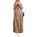 Produktbild Bohen Muslimisches Zweiteiliges Gebetskleid für Frauen Abaya Kleid Islamischer Naher Osten Dubai Türkei Maxi Abaya Kaftan mit voller Länge Hijab Kleid, Khaki, Einheitsgröße